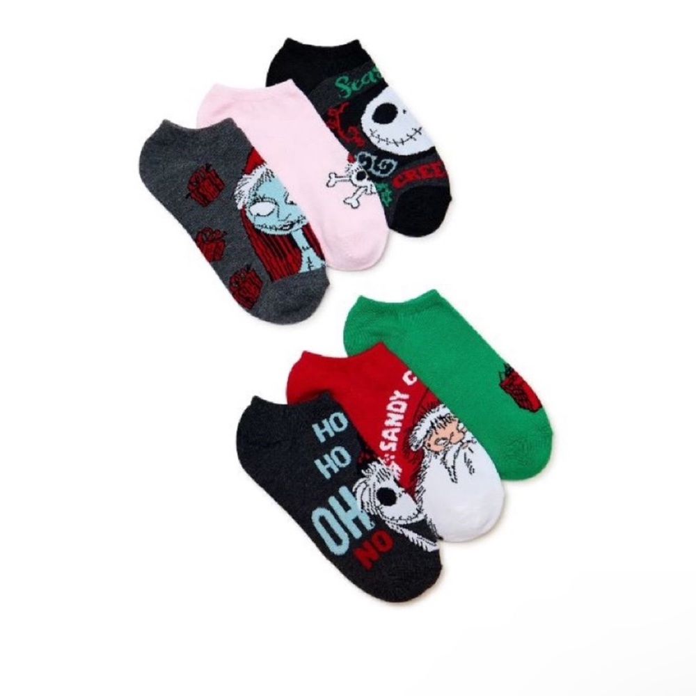 Disney‎ Nightmare Before Christmas Ankle Socks Jack Skellington Sandy Claws New